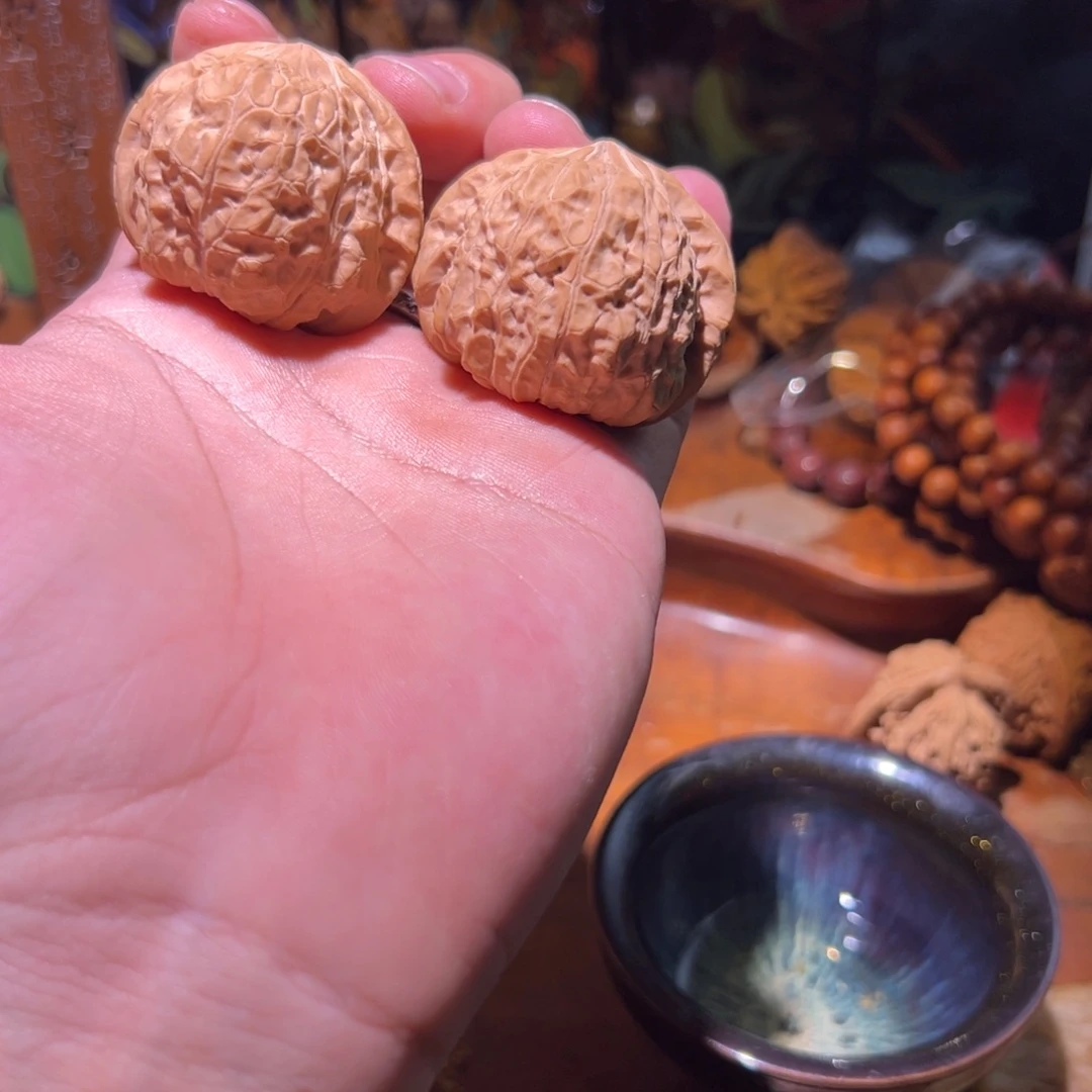 且***乐吊坠文玩核桃42全品南瓜墩