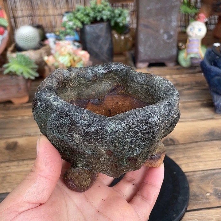 手工粗陶透气高温花盆