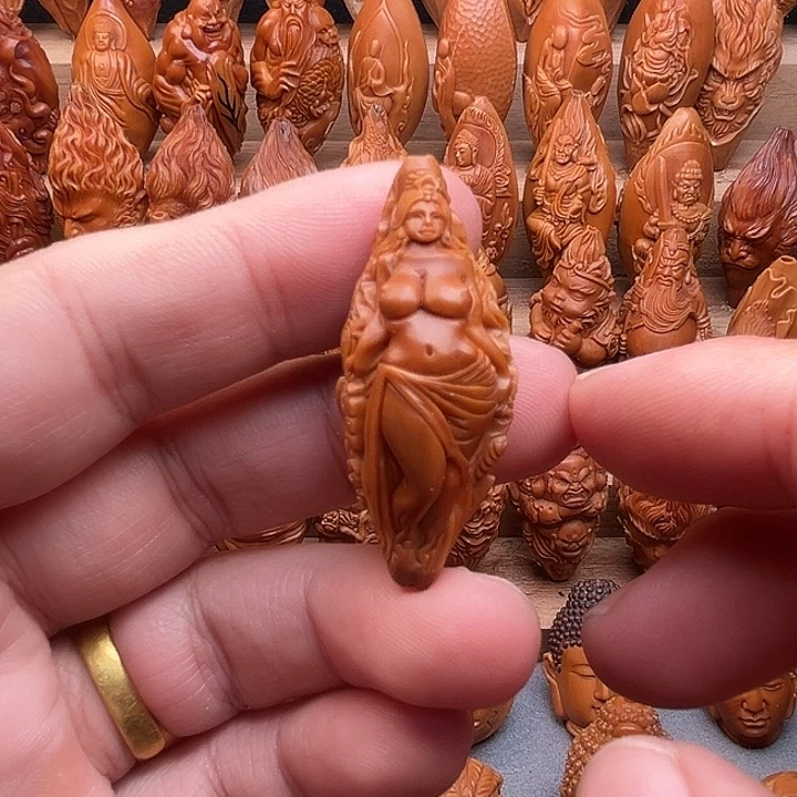 橄榄核吊坠18麒麟