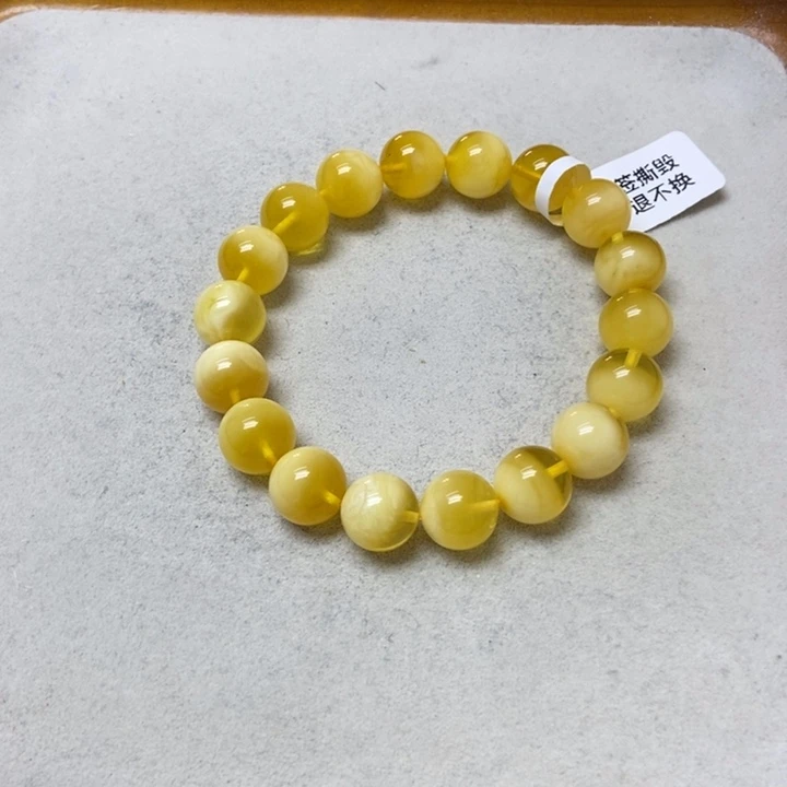 蜜蜡未镶嵌裸石手串