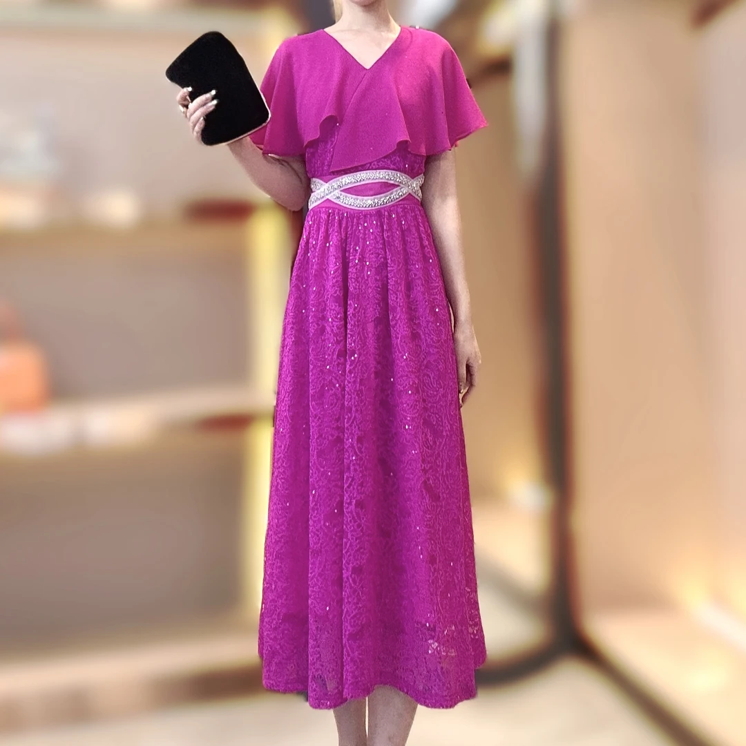 【香舍菲尔】新款高级感优雅气质修身法式收腰显瘦轻奢连衣裙-83923