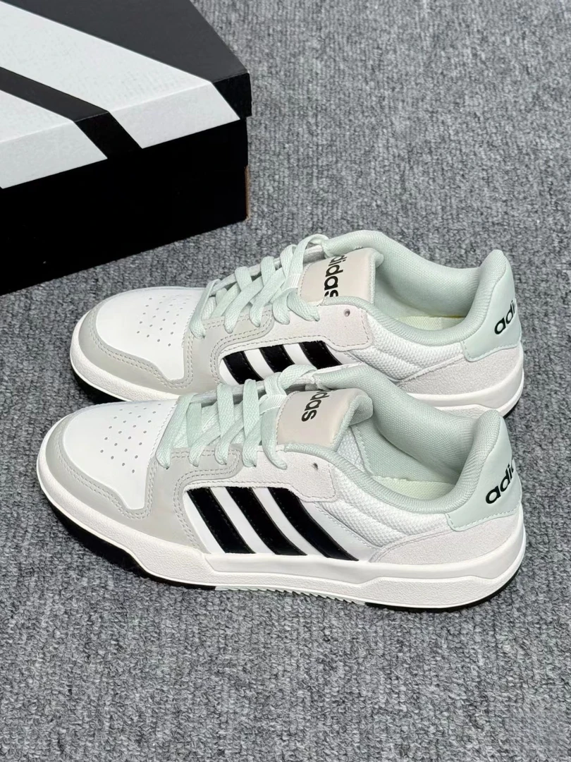 Adidas阿迪达斯 neo Entrap 男女款白黑棕色低帮休闲板鞋官方正品