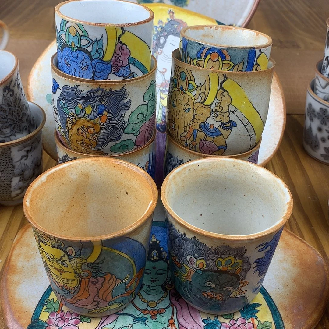 郑***花杯景德镇陶瓷手作