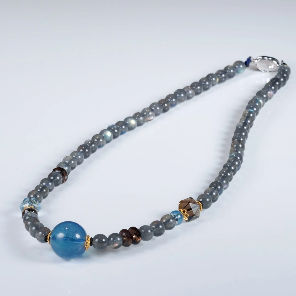 【灰月光锁骨链】DIY配魔鬼蓝简约百搭项链（多样性发一）