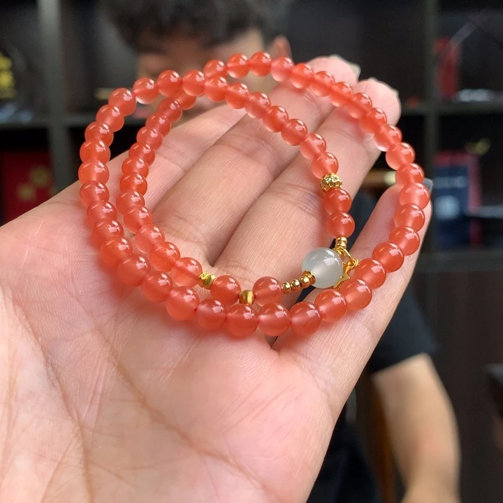 未镶嵌南红玛瑙南红玛瑙双圈