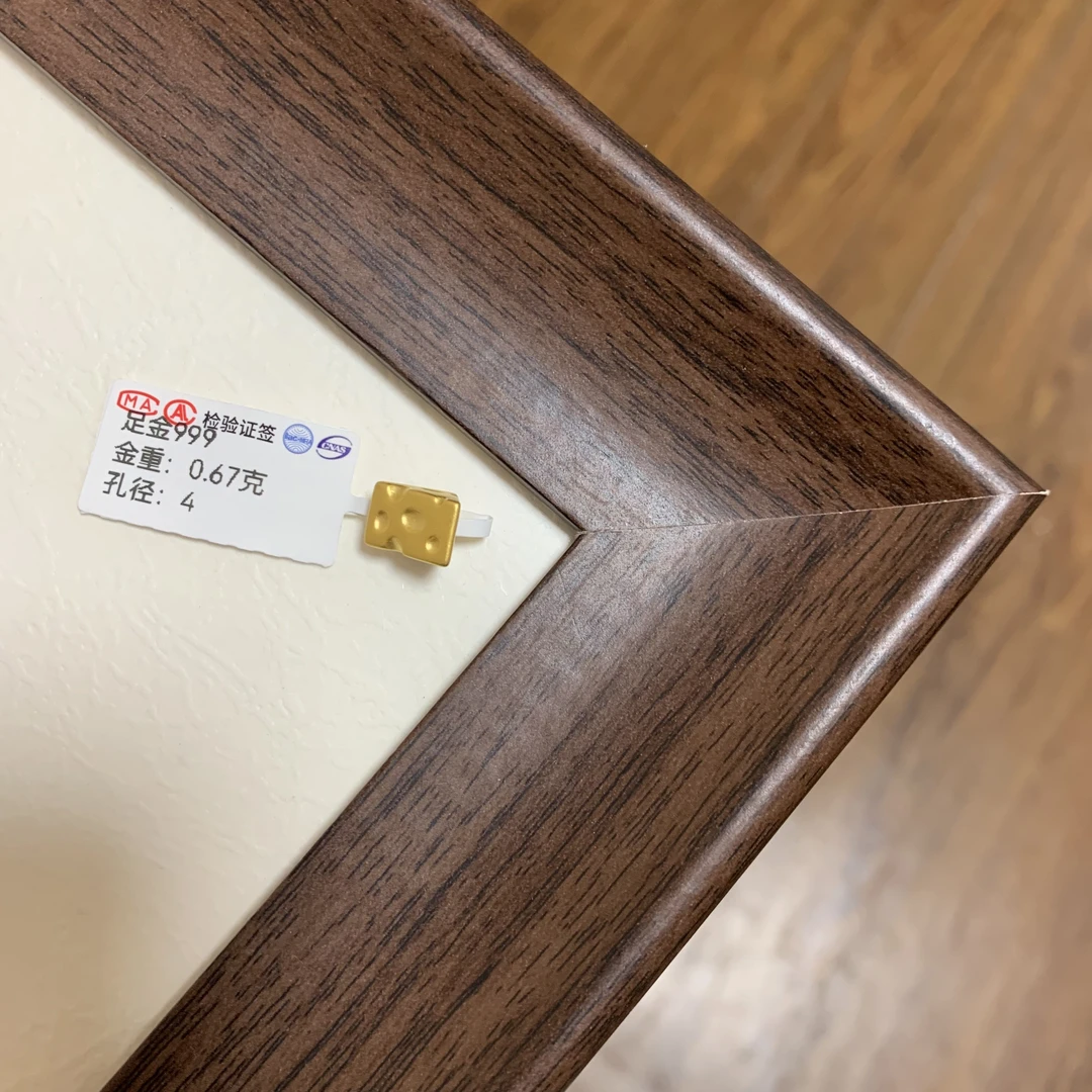 5D硬金精品转运珠足金999纯金路路通三角奶酪