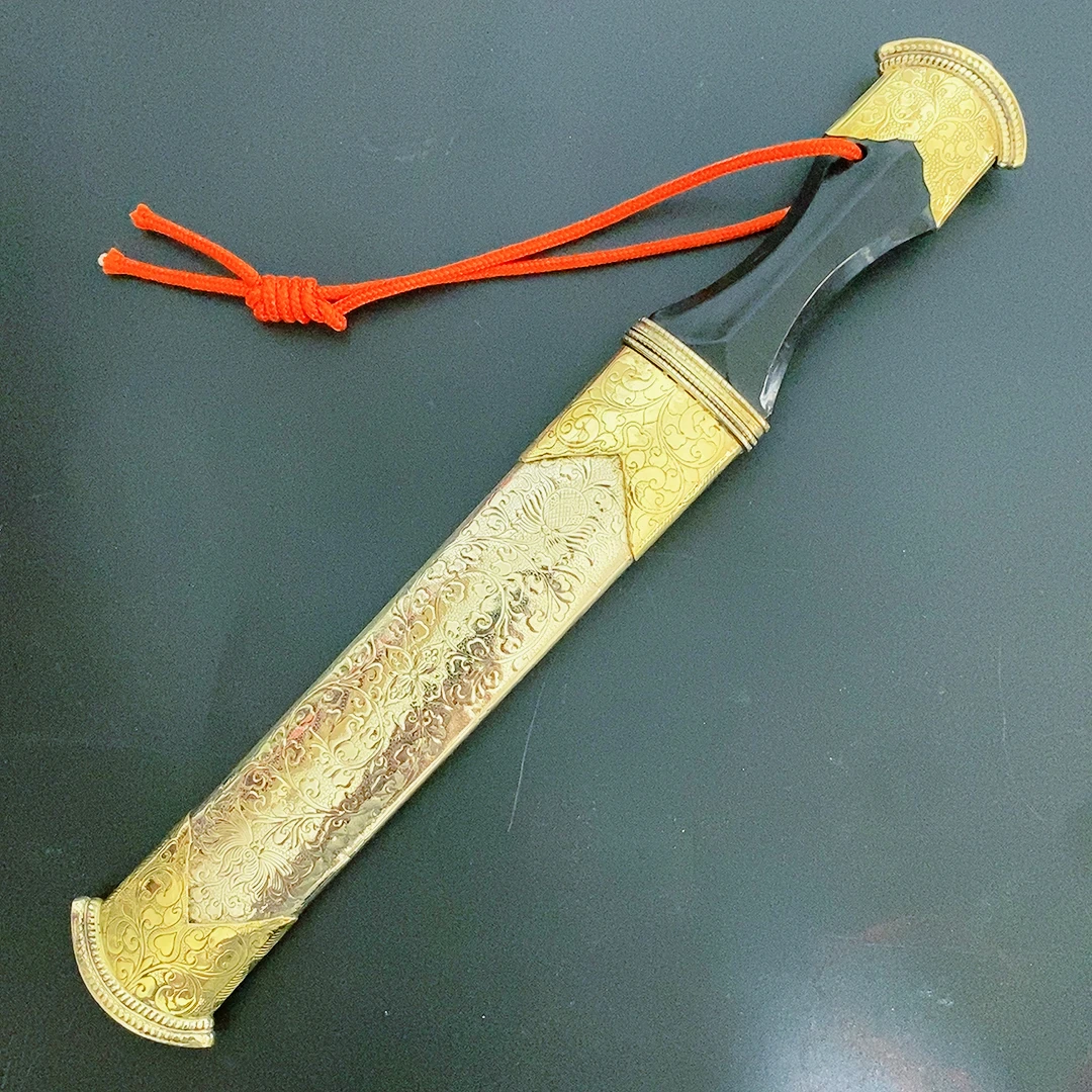 30精品藏式包边花纹瓜果刀户外家用把玩