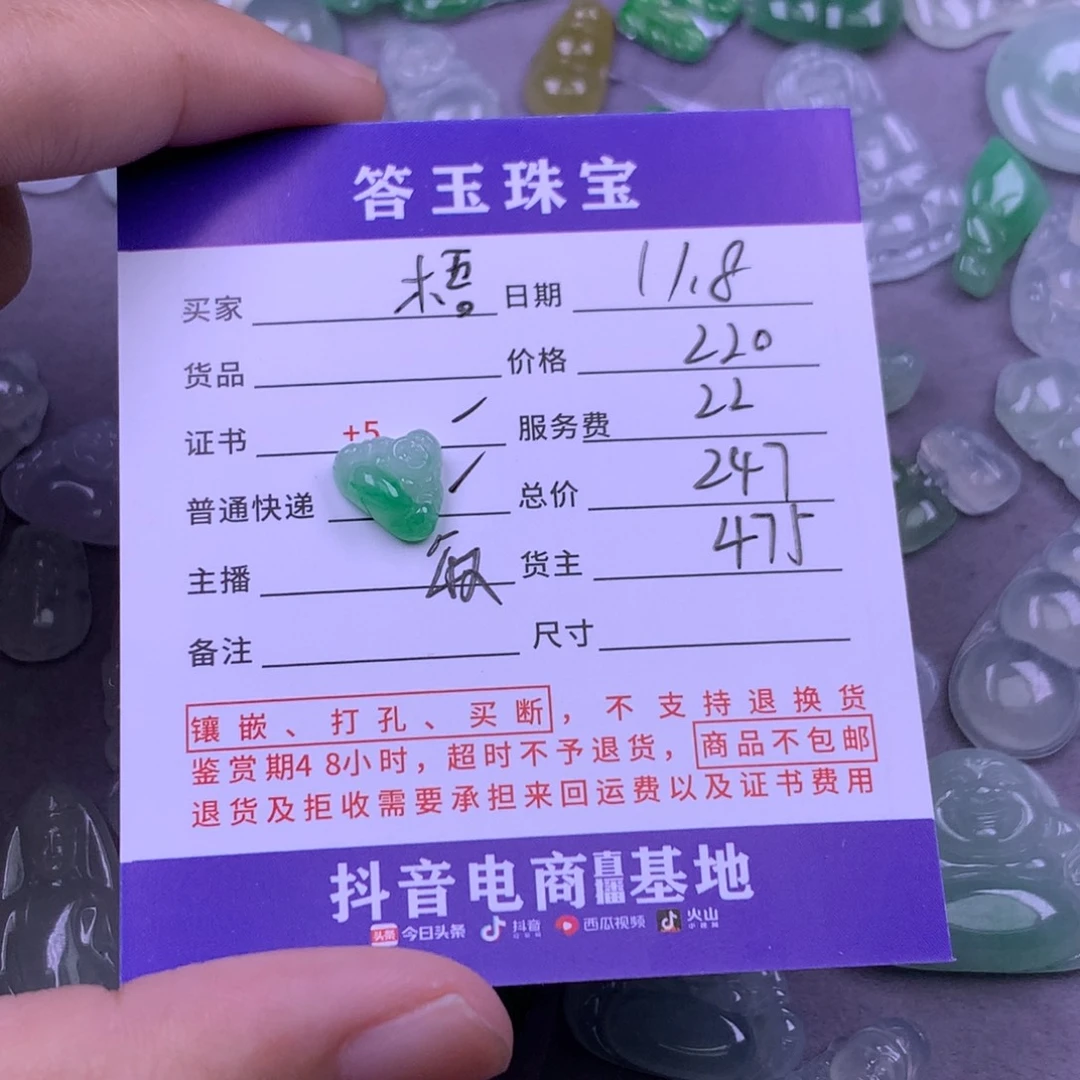 颈饰未镶嵌翡翠梧