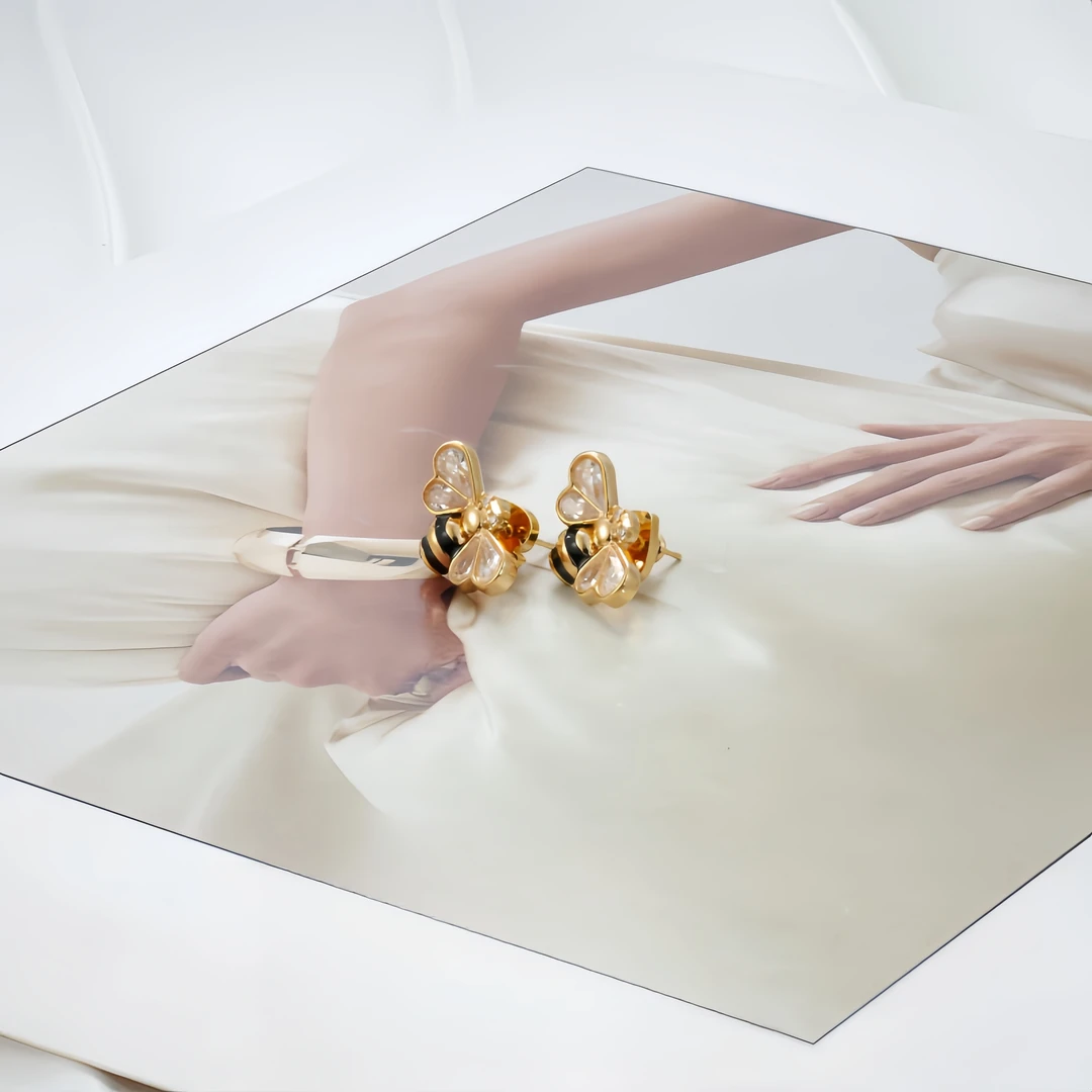 铜合金仿水晶耳饰 耳环9110