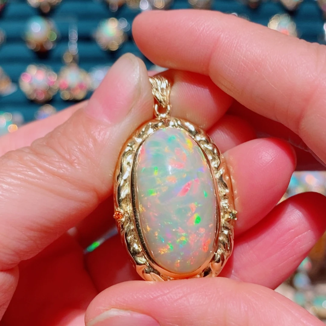 欧泊欧泊吊坠银S925镶嵌