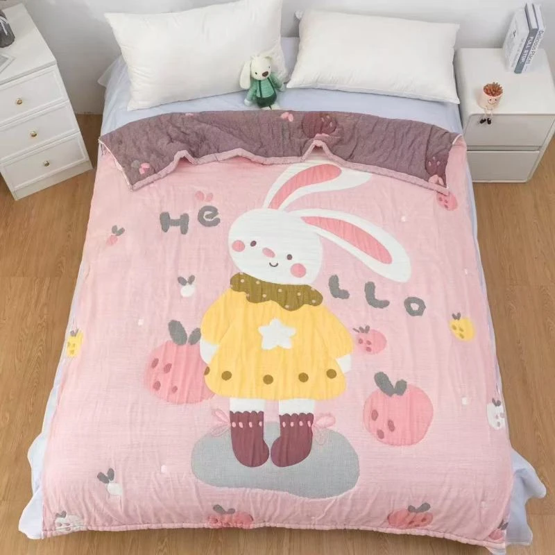 美丽兔 150*200泡芙被可爱卡通时尚加厚透气柔软亲肤