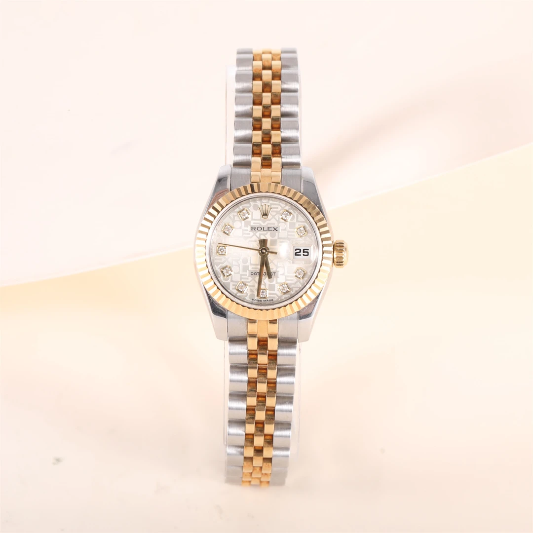 99新 Rolex/劳力士 花花 劳力士女装日志型179173腕表-- 26mm