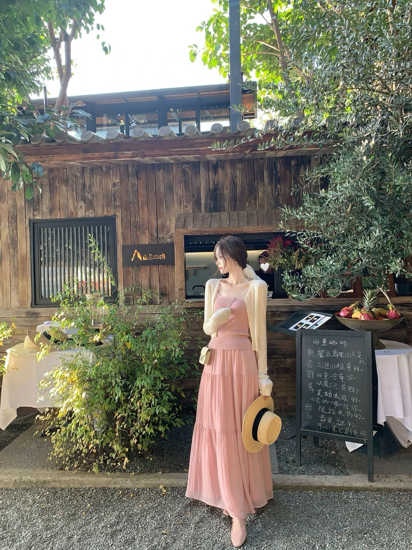 EIA一尧【晴空】春夏少女气质慵懒感半裙显瘦百搭韩系蛋糕裙长款女