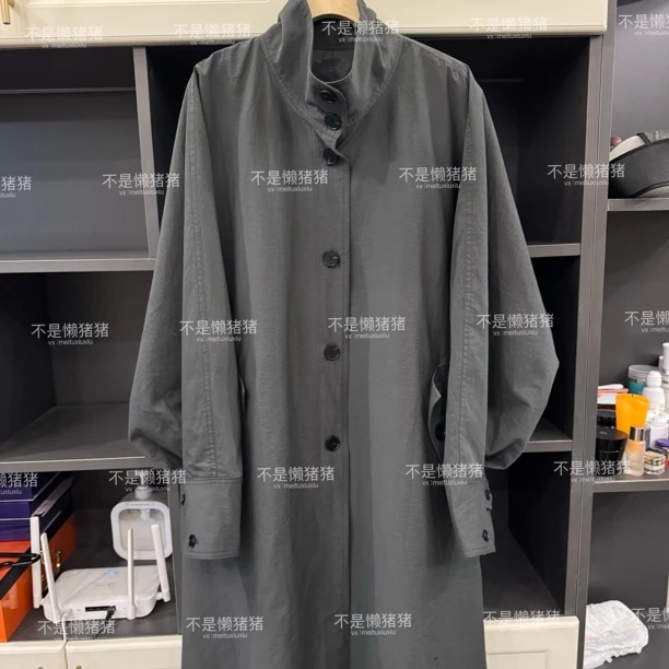 春～定染灰绿色风衣，自留款！