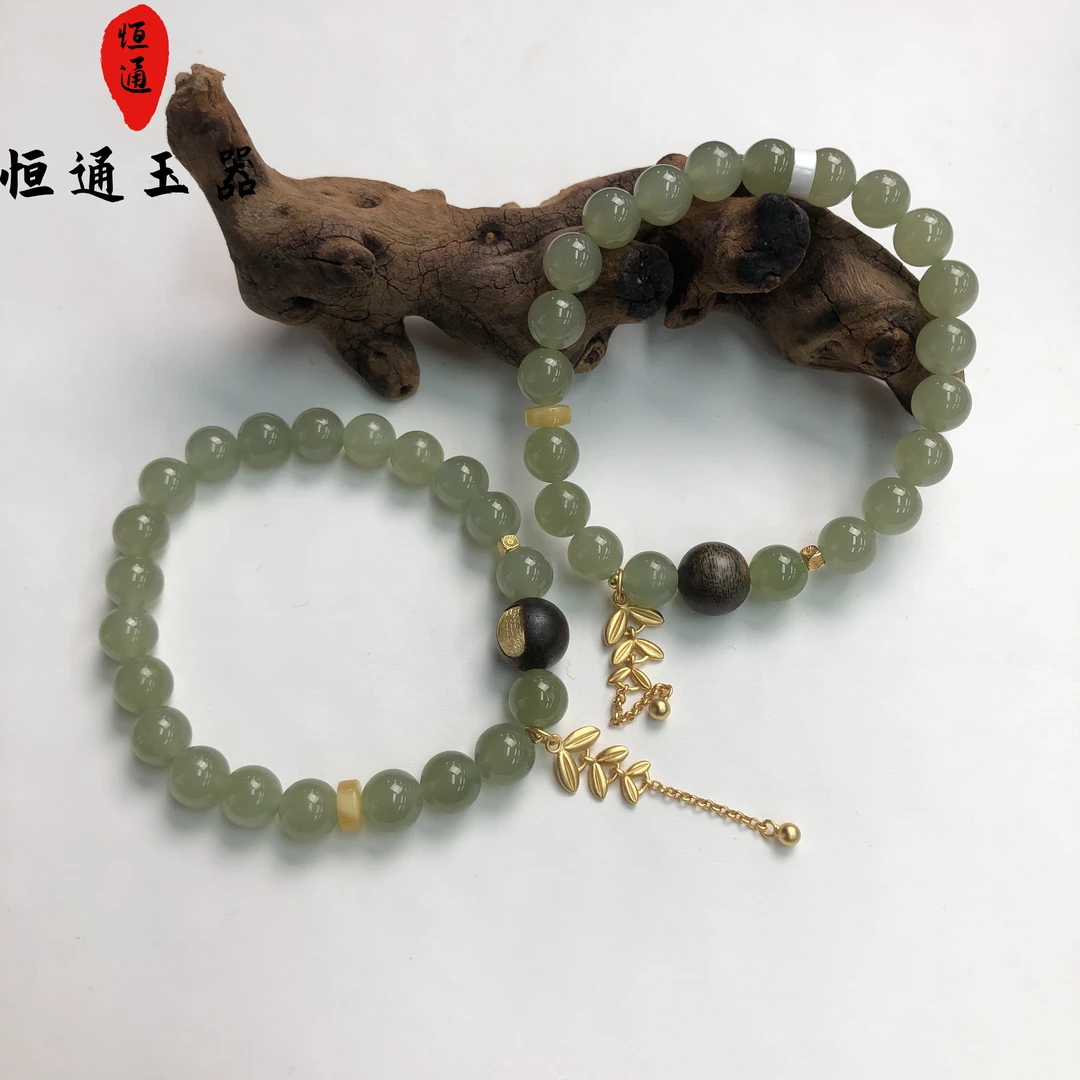 和田玉单圈手串多样性发一 规格约8mm-1-168