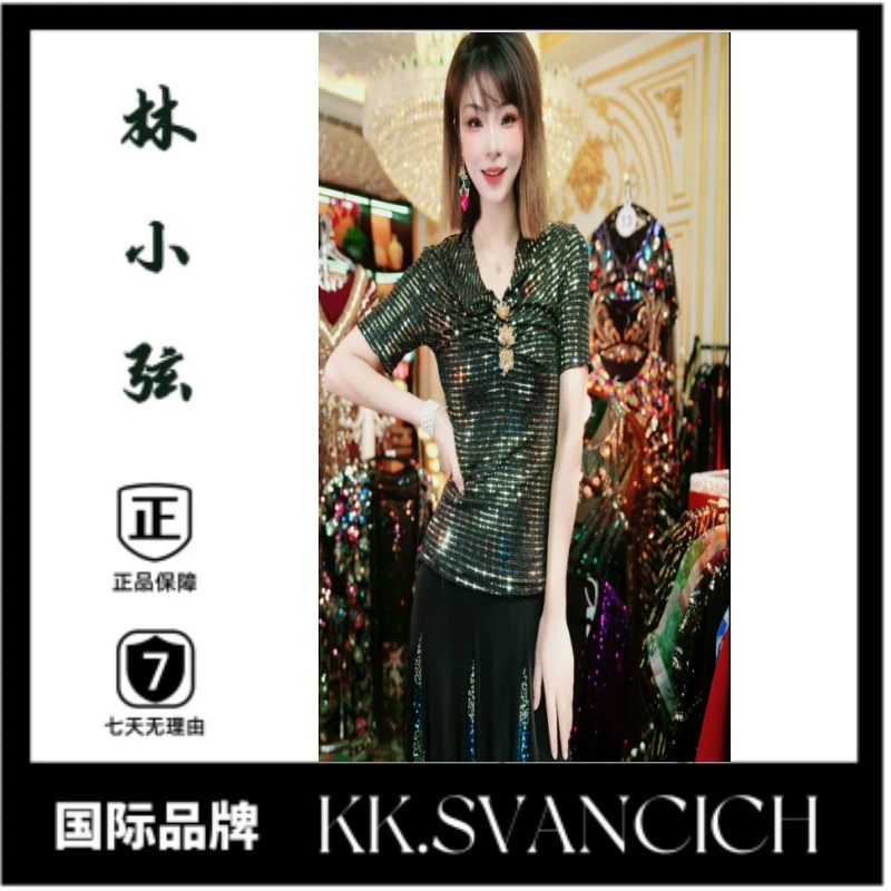 537夏季重工爆款高级设计感时尚减龄百搭洋气显瘦短袖上衣