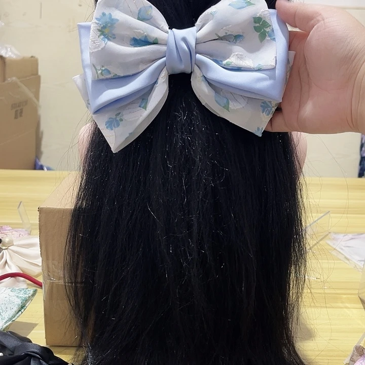 铁合金布艺蝴蝶结发夹