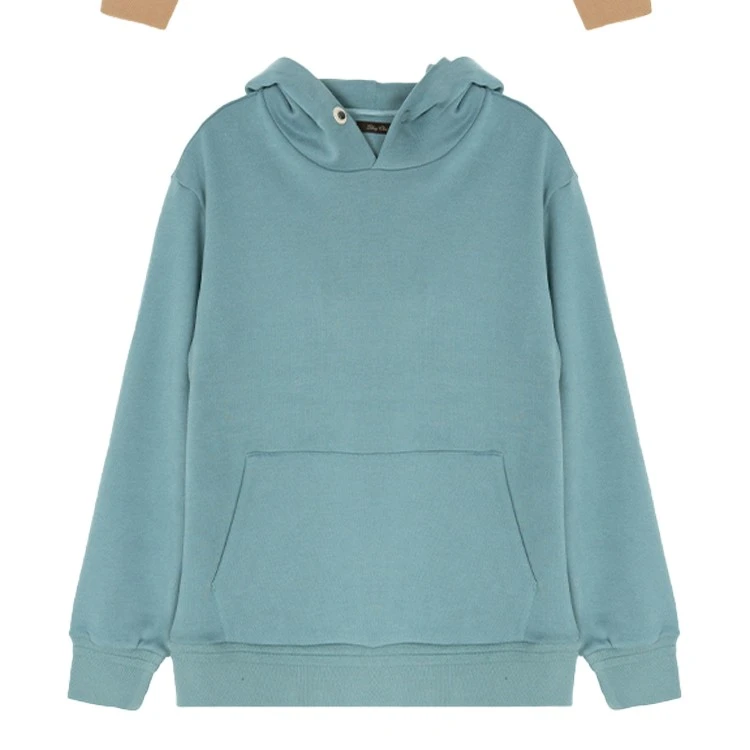 棉羊绒混纺三层加厚拉绒休闲连帽卫衣 C-W95896