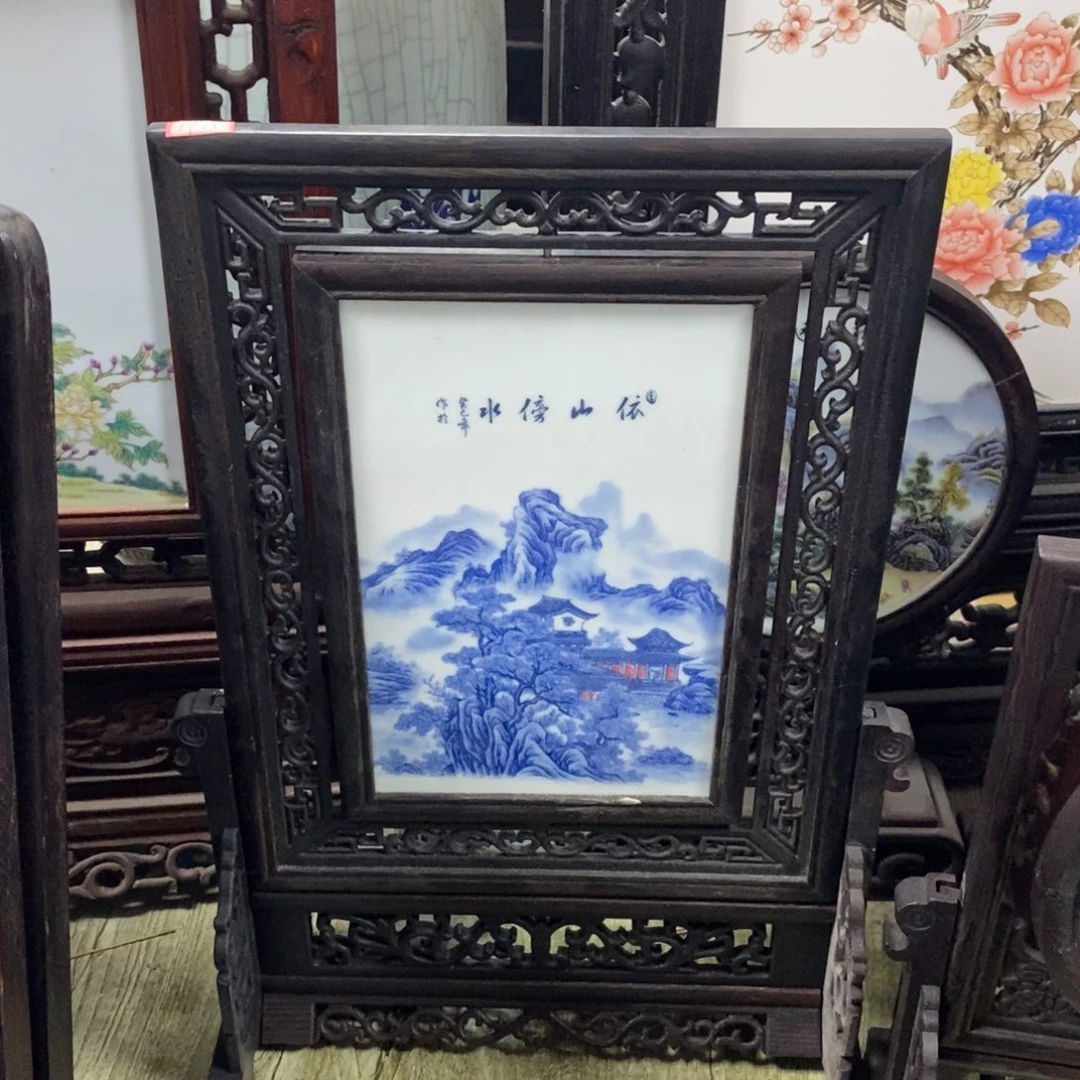 瓷片45*30 景德镇瓷板画柴窑烧制