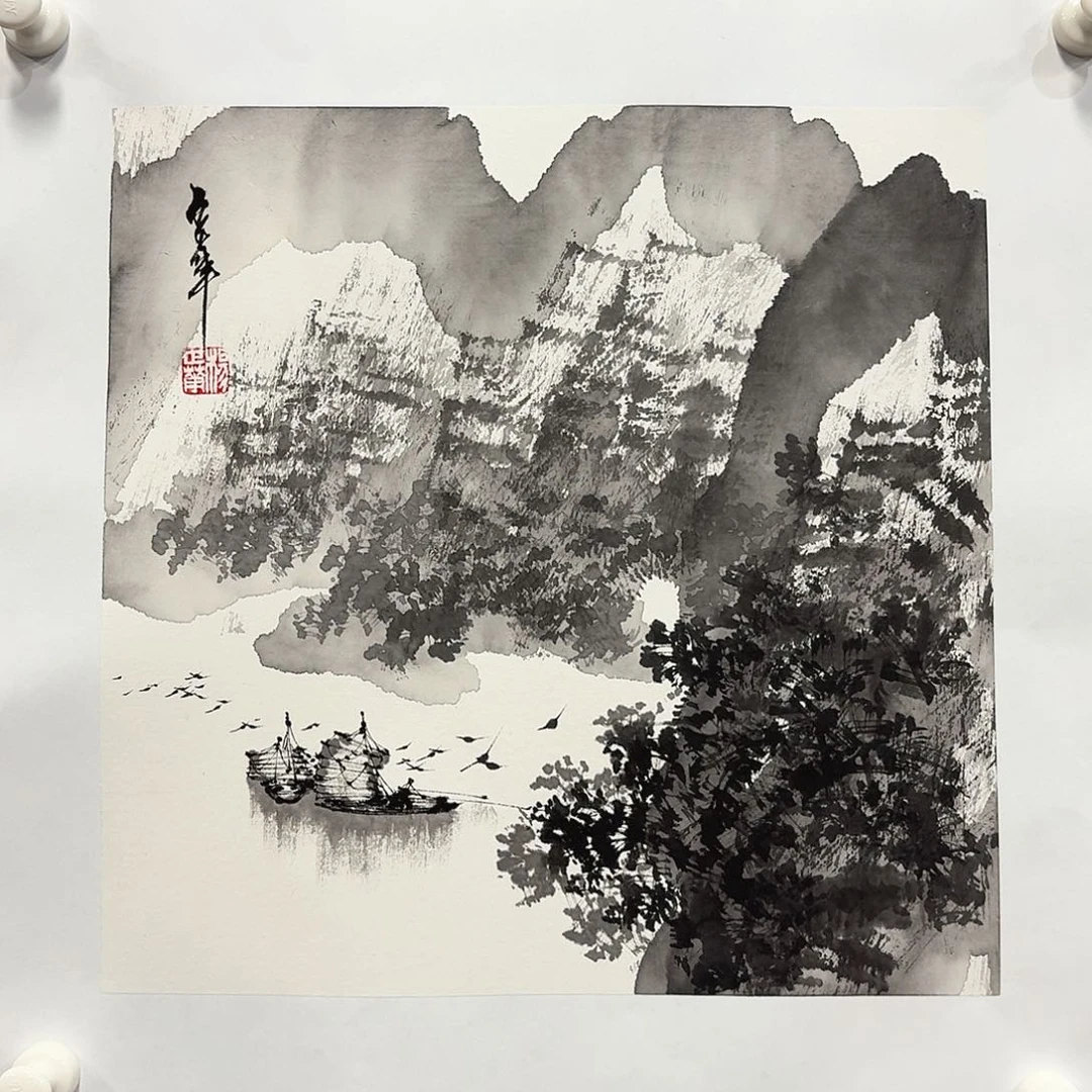 国画亲笔手绘放心去藏