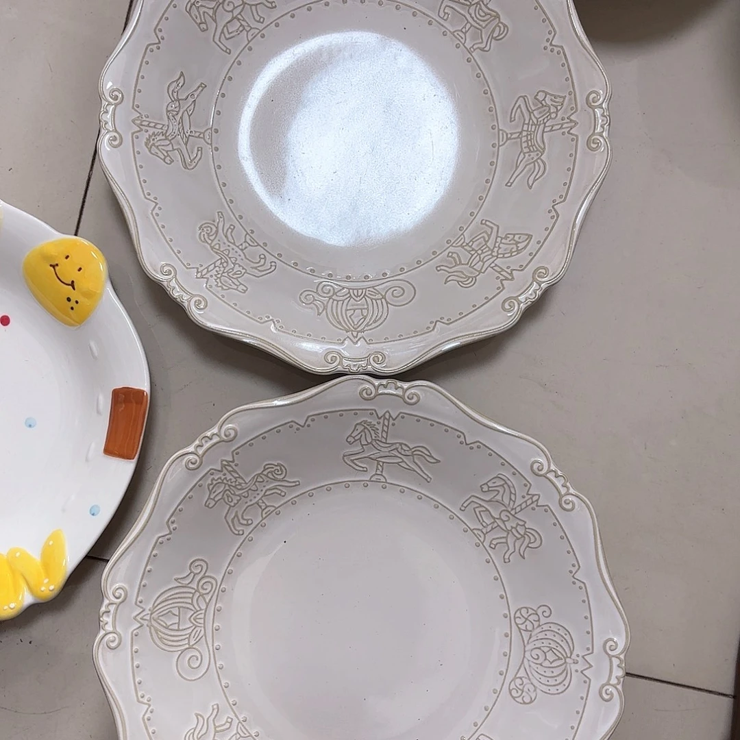 瓷片瑕疵特价陶瓷深盘