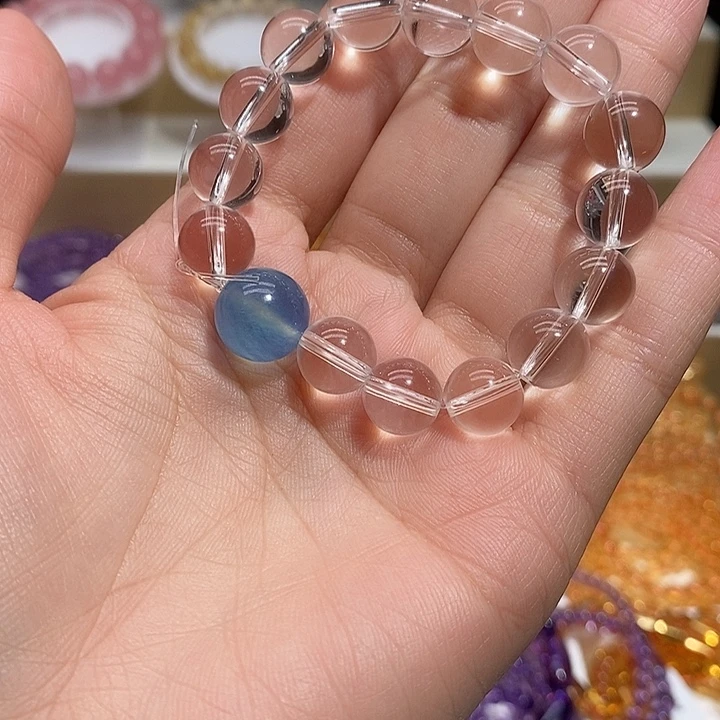 未镶嵌手链水晶天然白水晶手链