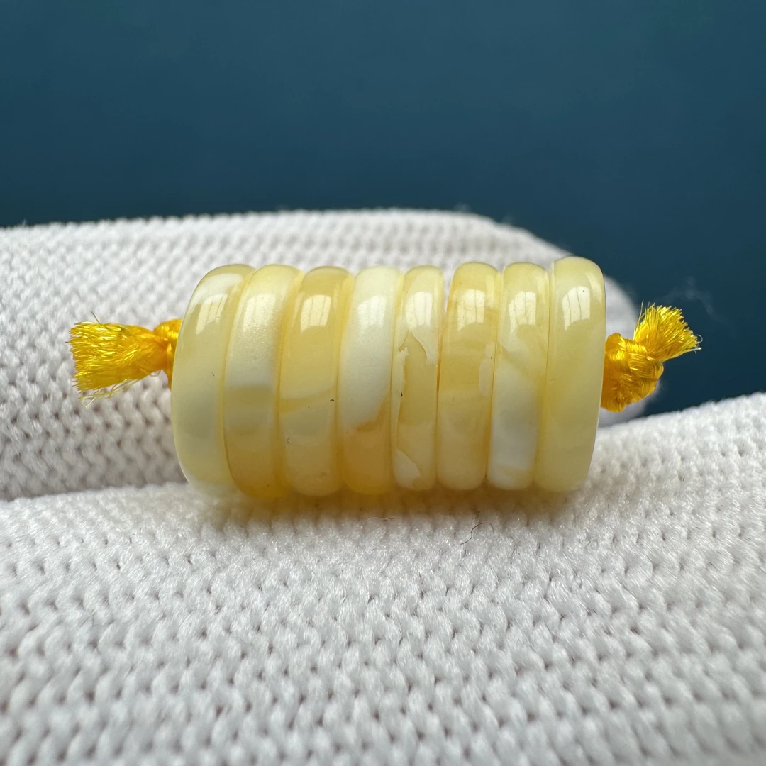 D5797【瑕疵】天然原矿蜜蜡 隔片9.3mm支持复检假一罚十