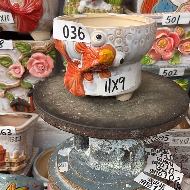 粗陶材质多肉花盆