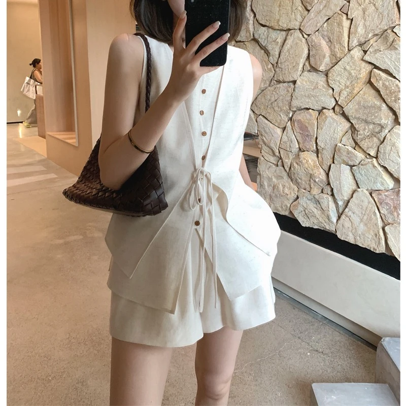 Neo Studio 老钱风高级感舒适显瘦气质时尚上衣短裤两件套套装女