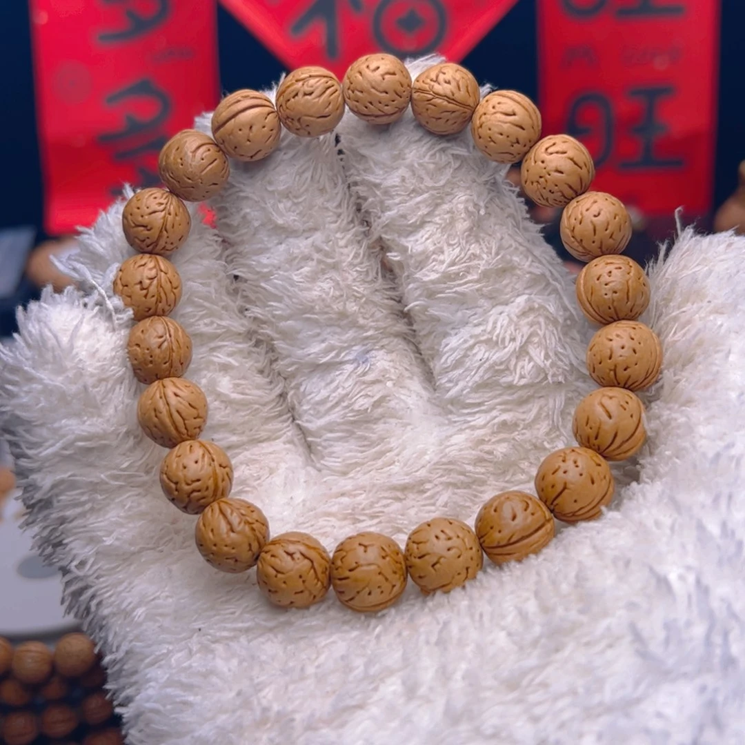 桃核手串诗***～1.1野生小金蟾