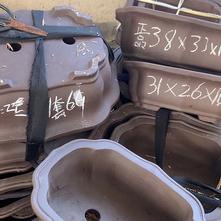 紫砂花盆紫砂处理莲花2套