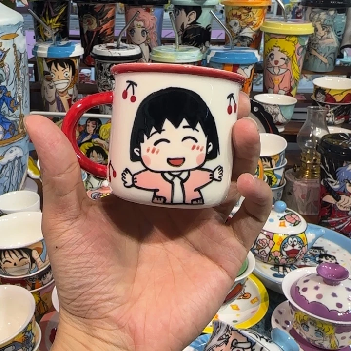 手绘动漫高温釉下彩手绘陶瓷