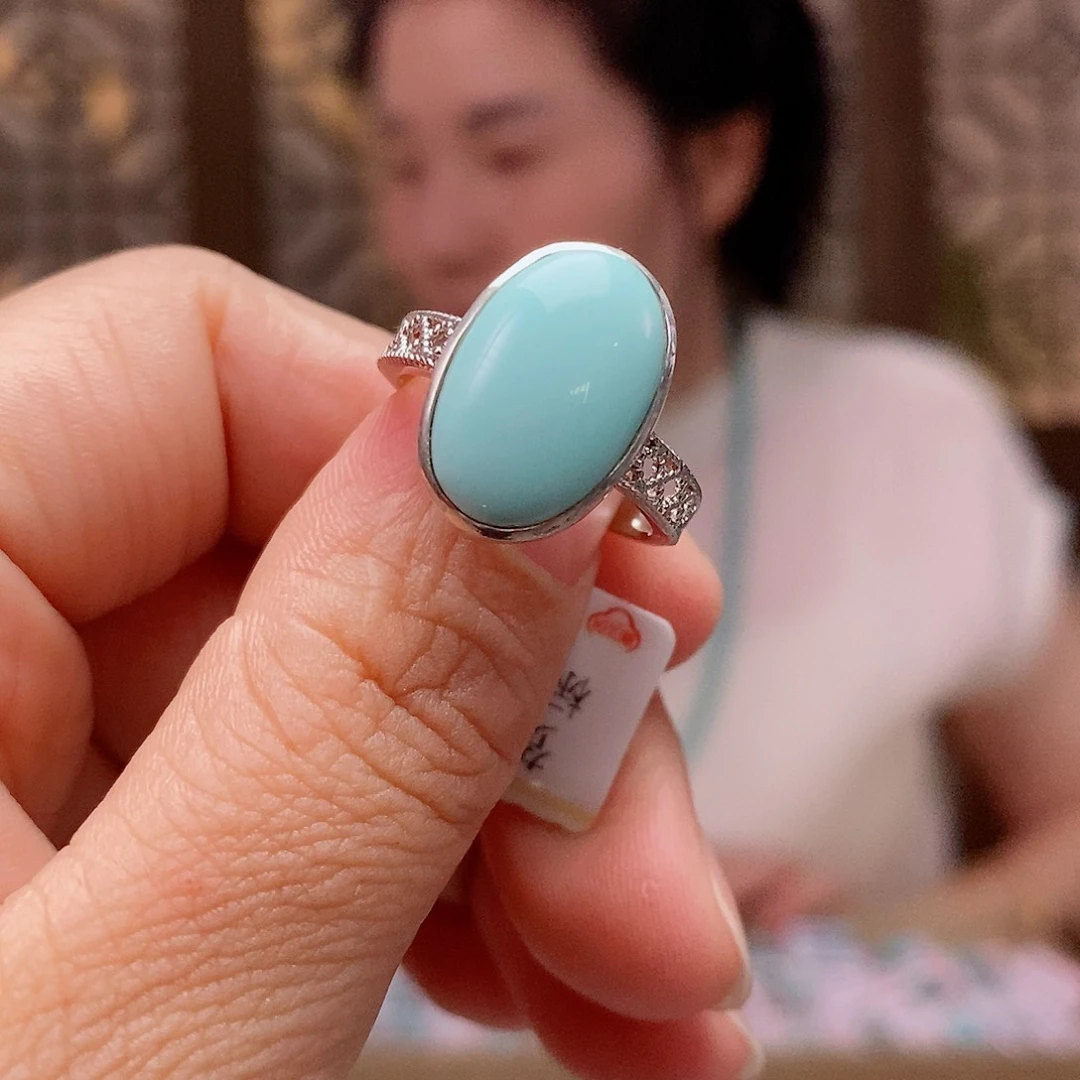 银S925镶嵌绿松石珠宝奇石