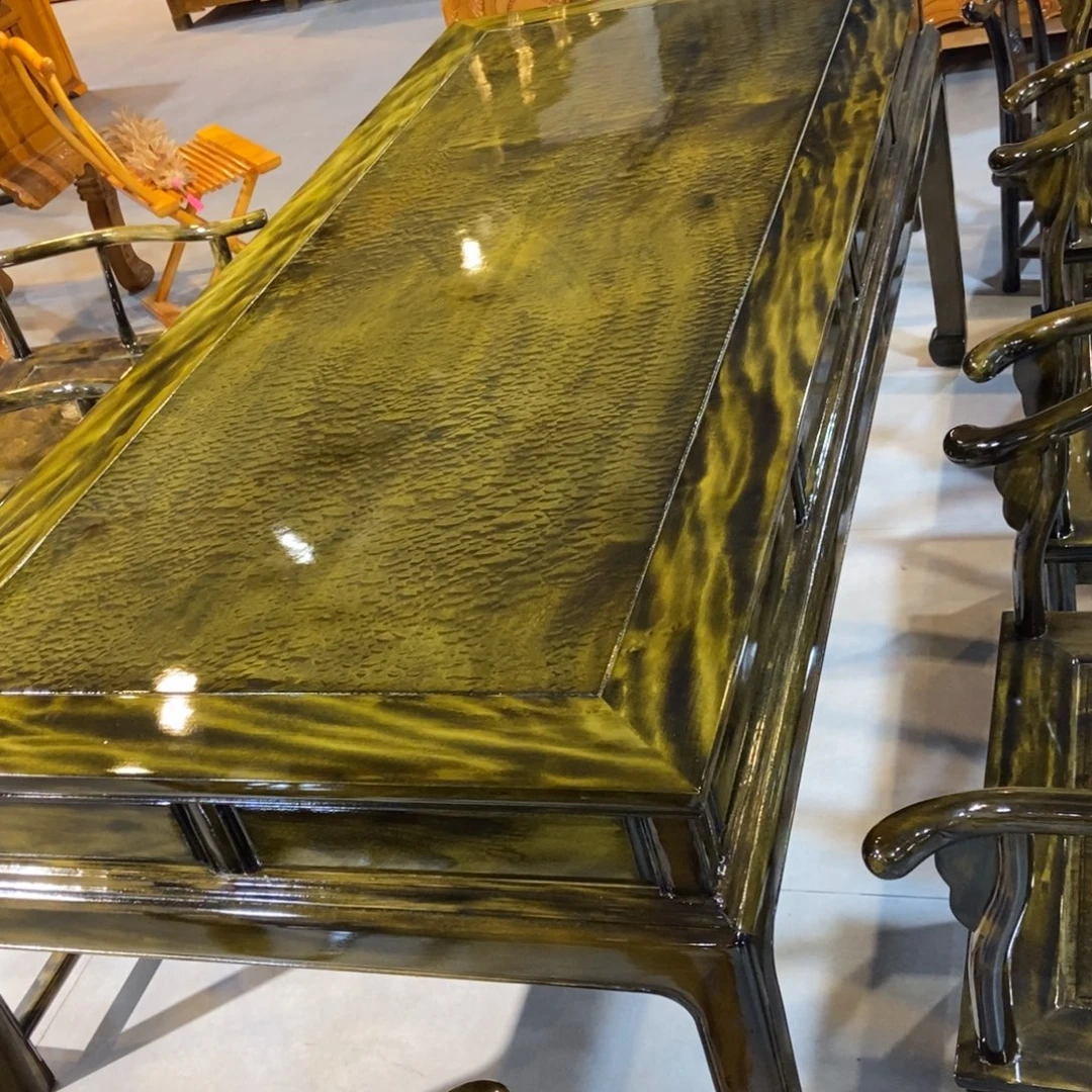 楠木茶桌八件套1.98米