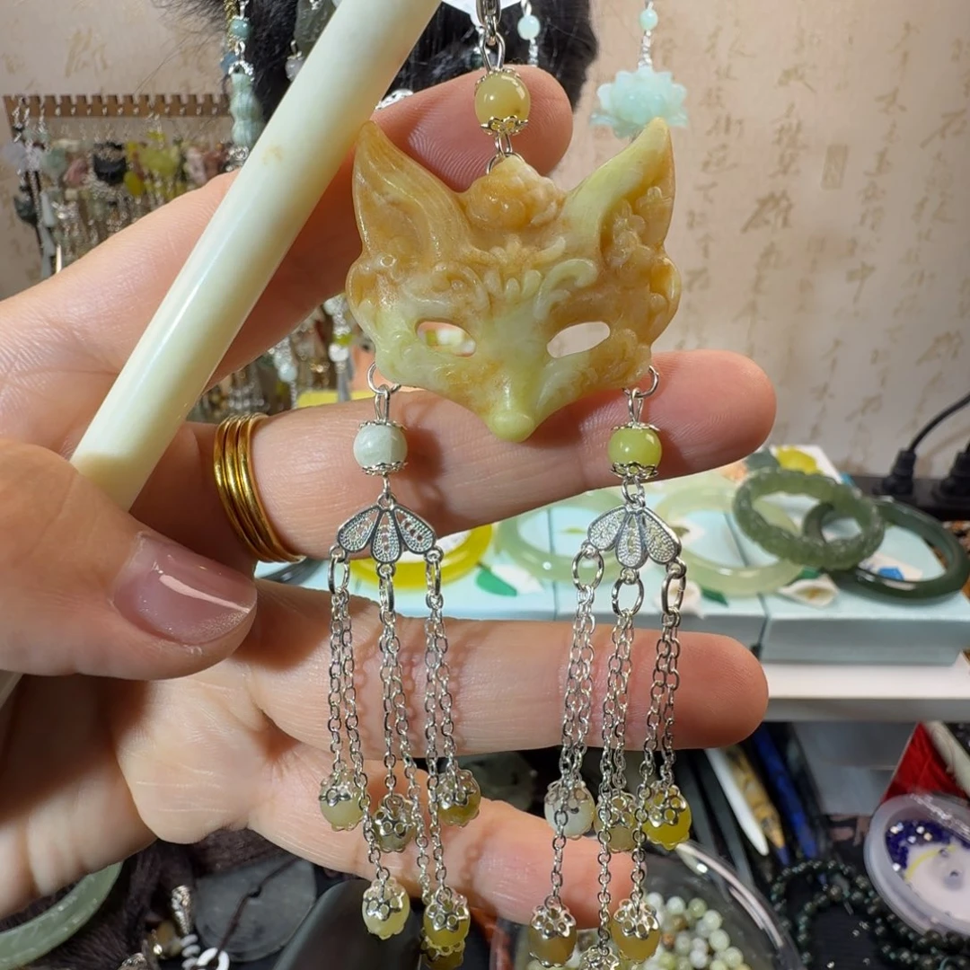 未镶嵌岫玉发饰福利款两个包邮