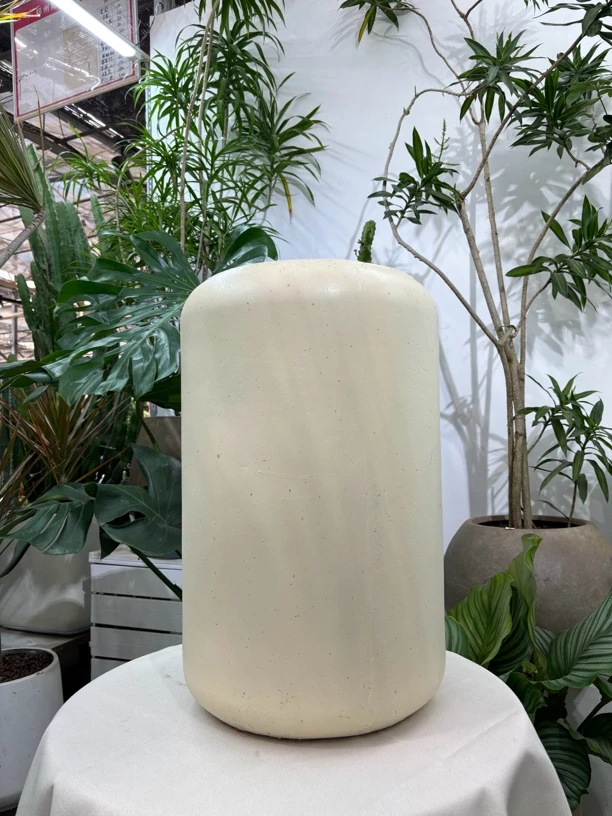 北欧简约镁泥花盆圆柱形客厅卧室绿植花盆
