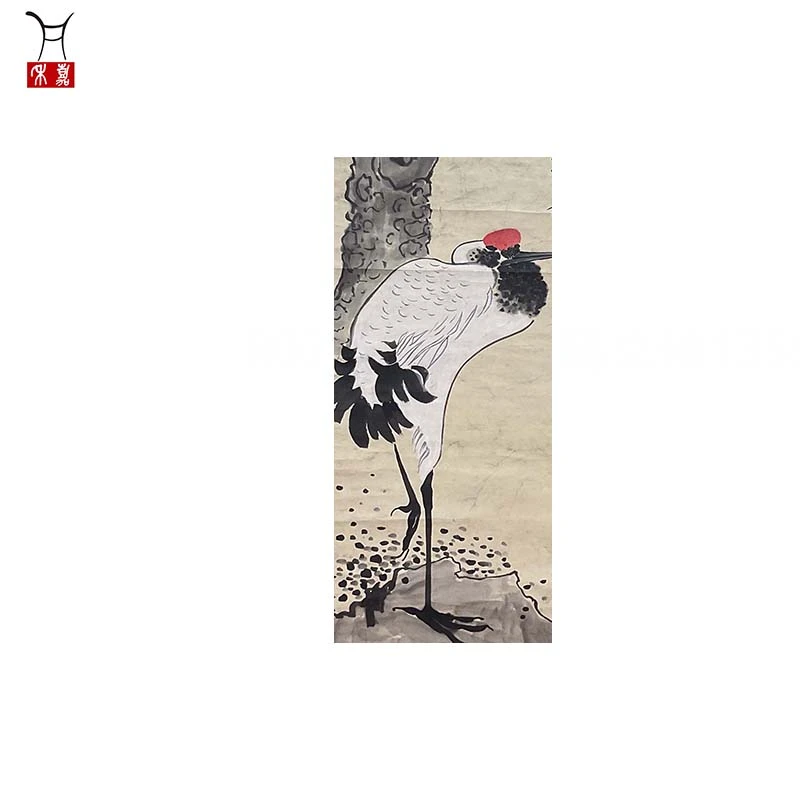 R029松鹤立轴135x34/4.1平尺