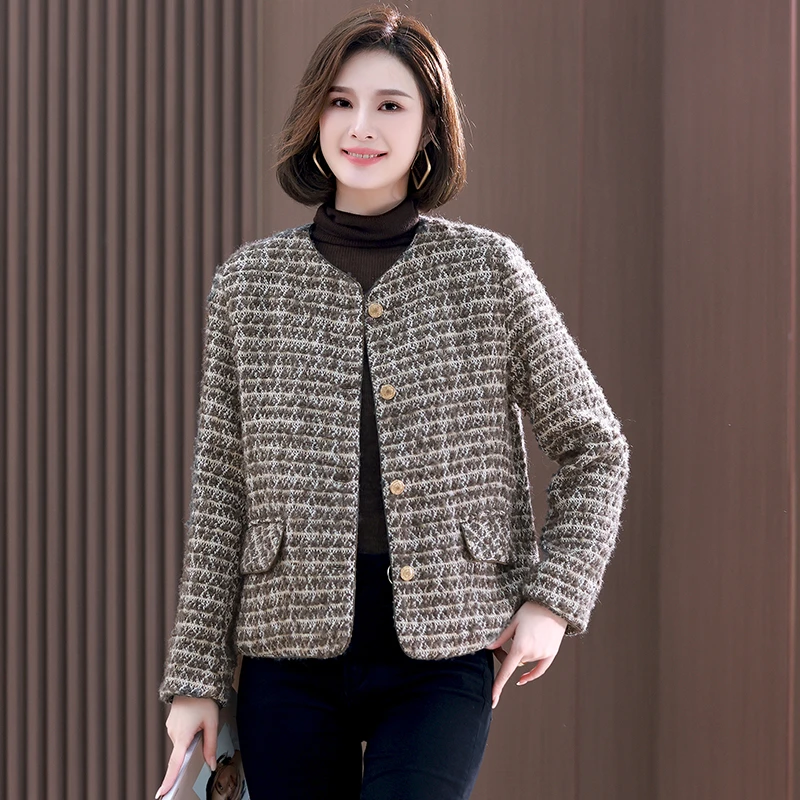 气质小香风短款外套女2025秋季新款洋气高端中年小个子妈妈上衣女