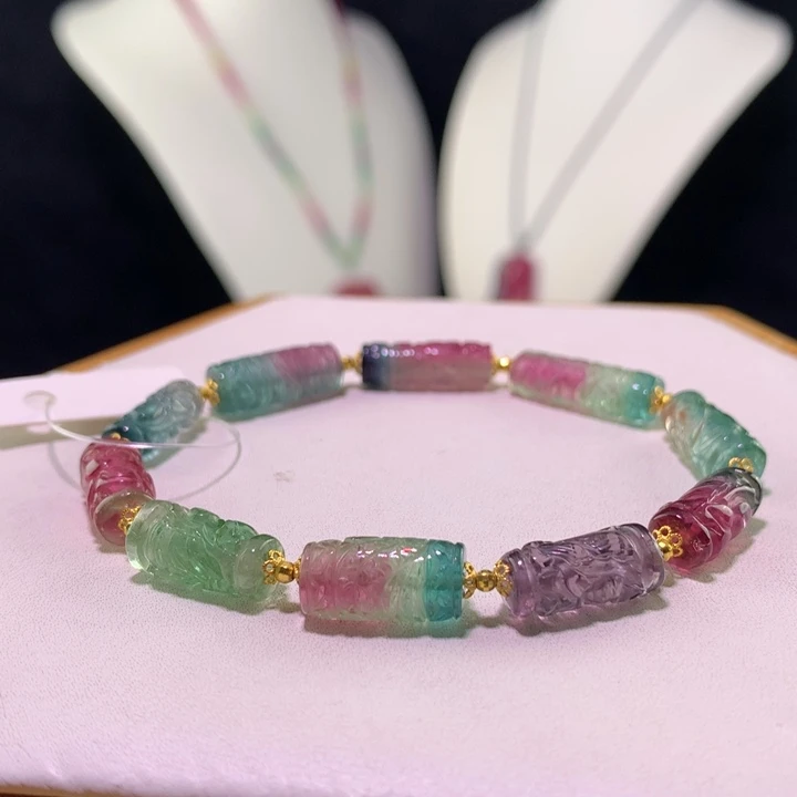 双色碧玺手链未镶嵌