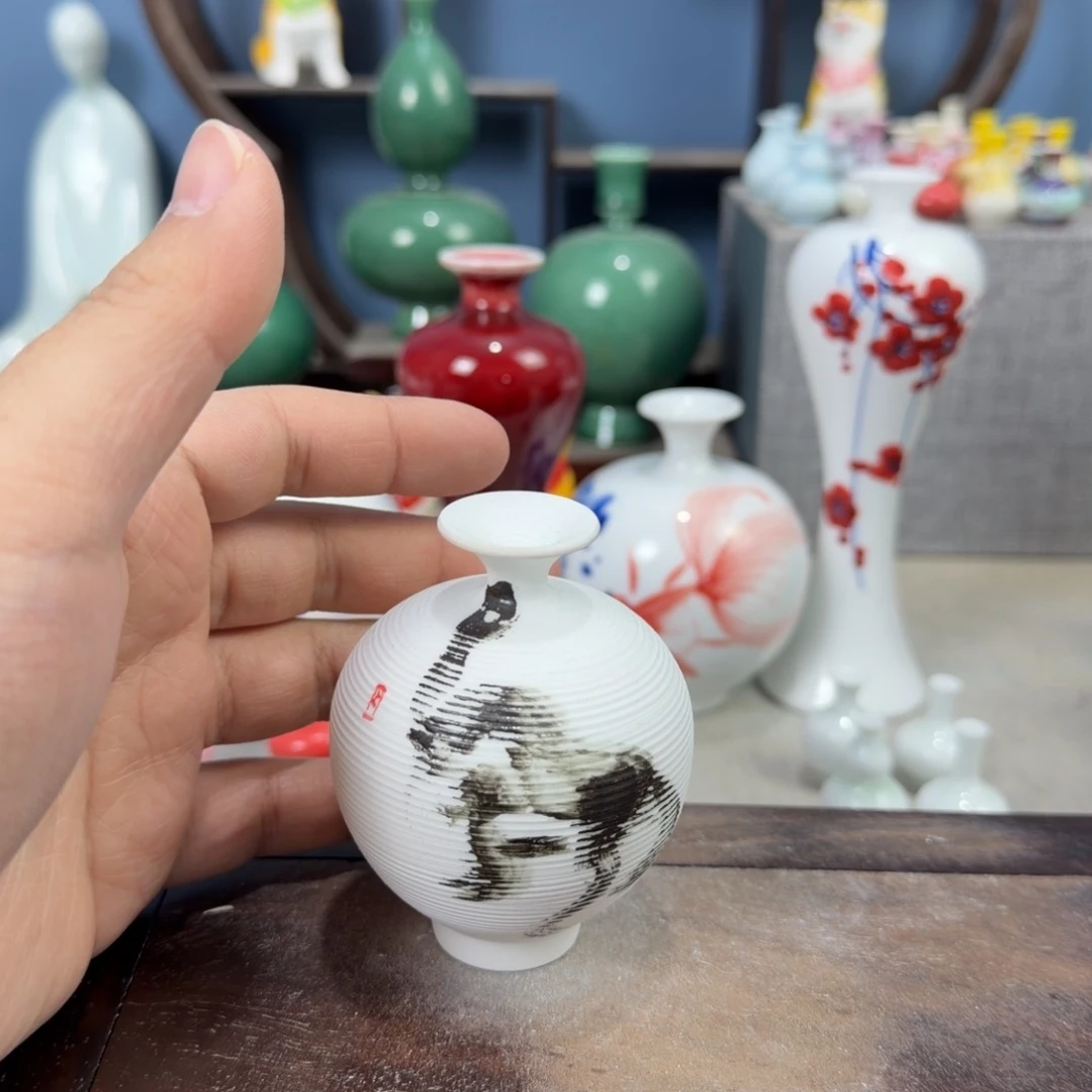 陶瓷手工小花器摆件