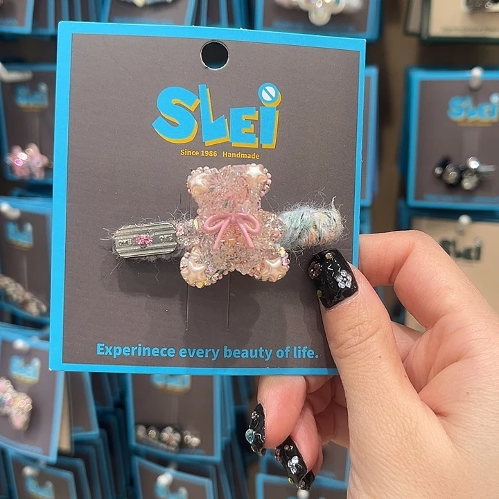 布艺铁合金小熊鸭夹