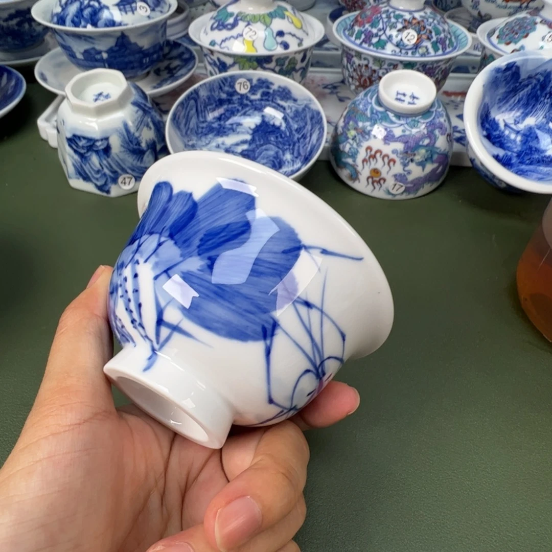 景德镇纯手工纯手绘茶具木木18