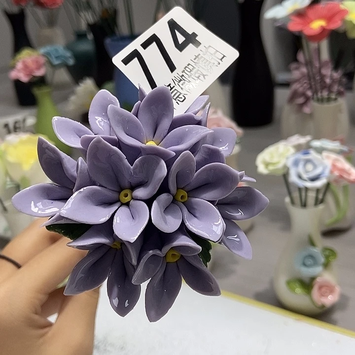 陶瓷纯手工捏花设计