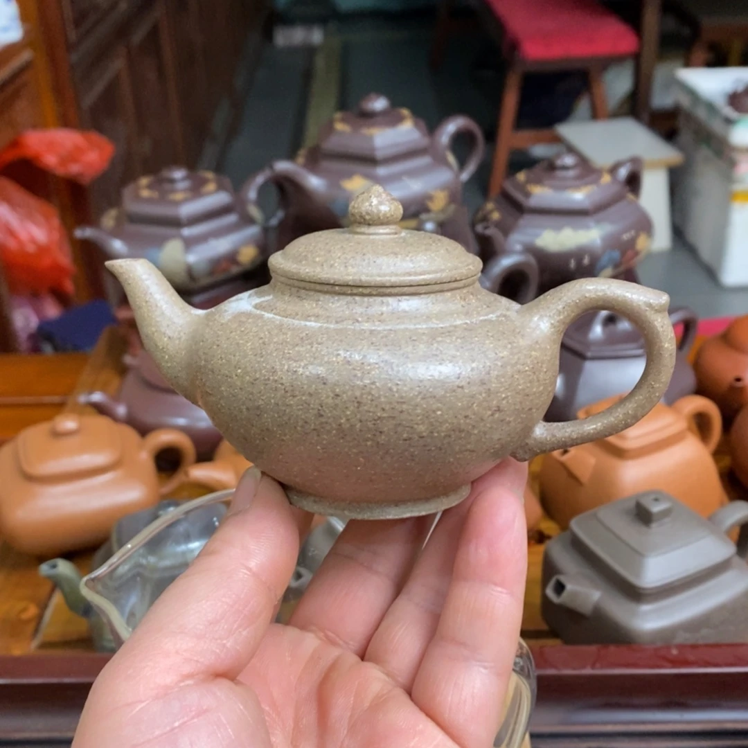 紫砂茶壶紫砂壶青降坡笑樱半手工