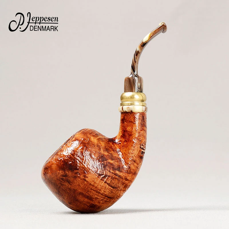 丹麦 彼得吉普森 classic 2级 喷砂苹果弯斗 石楠木烟斗