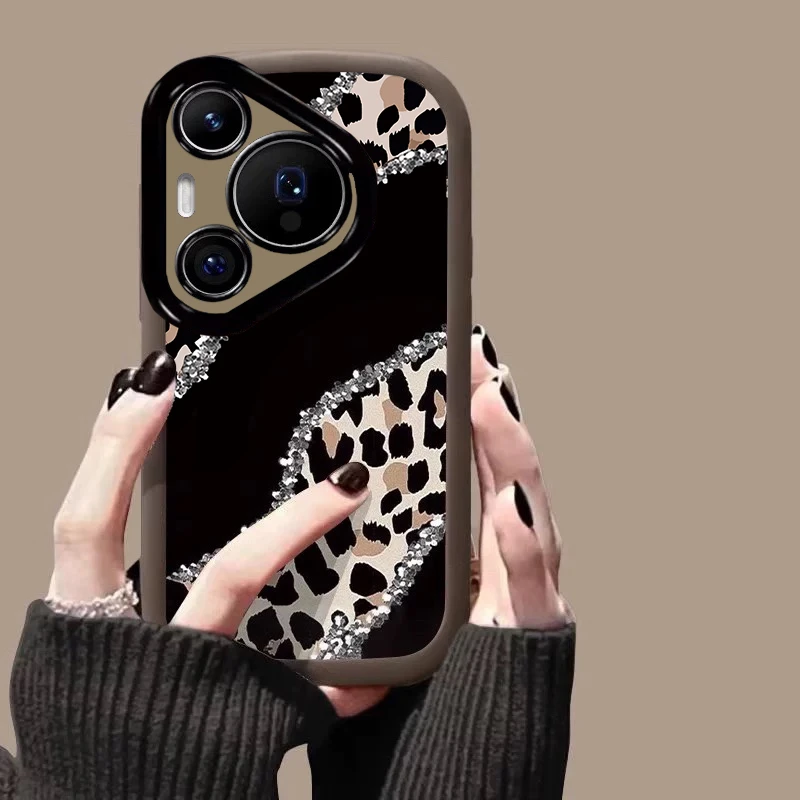 豹纹适用华为pura70pro手机壳新款p70pro防摔p60高级50/40镜头全