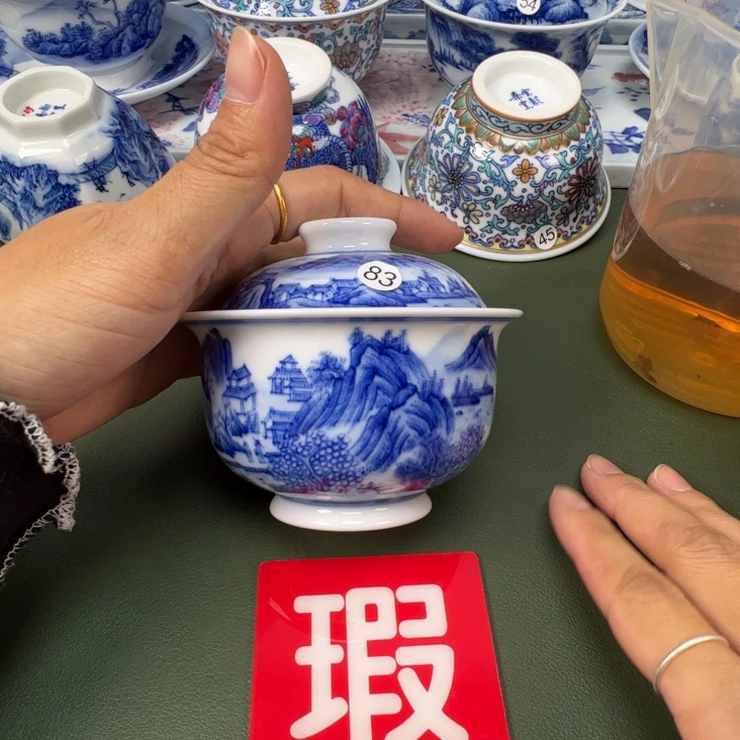 陶瓷景德镇纯手工纯手绘茶具木木83