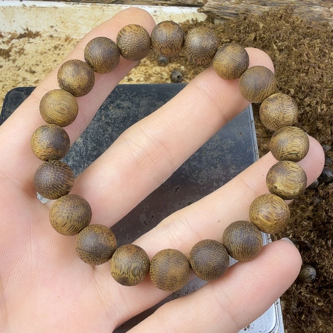 四***哥沉香奇楠沉香碎屑圆珠1.0单圈