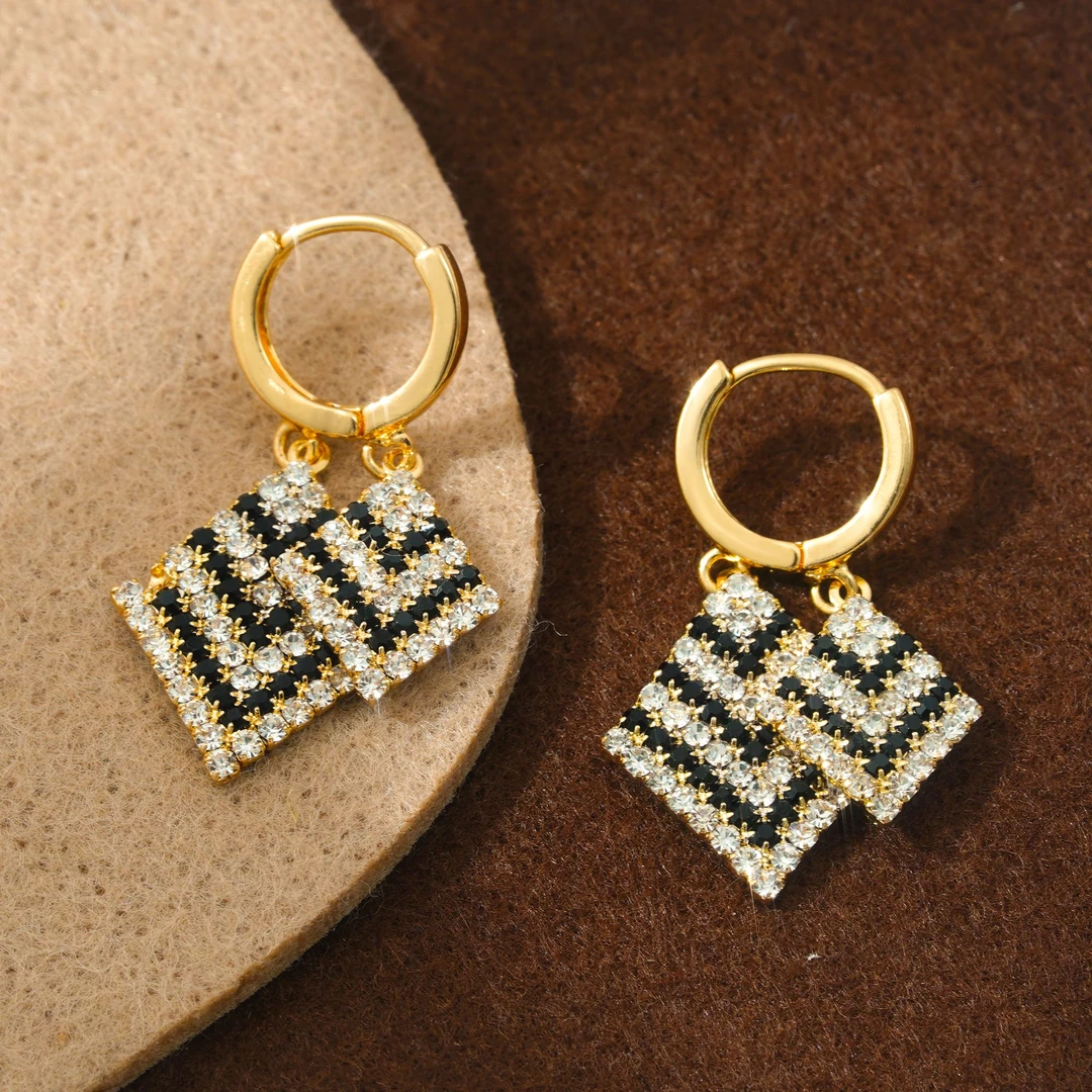 铜合金耳饰 气质轻奢时尚百搭小众简约个性精致耳环N2248