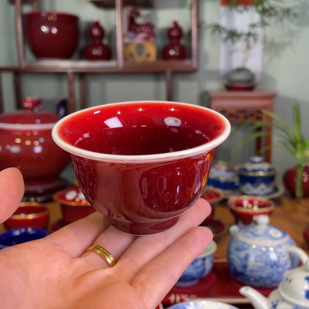 清欢雅玩原矿郎红福利小压手杯